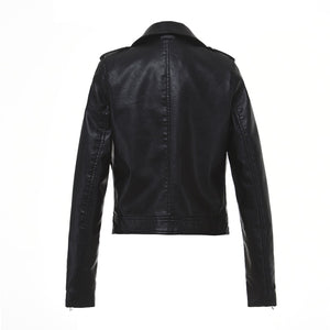 Slim Motorcycle Faux Leather Coat