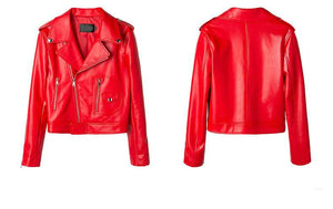 Slim Motorcycle Faux Leather Coat