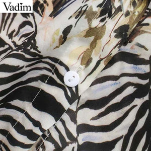 Zebra print Women Shirt